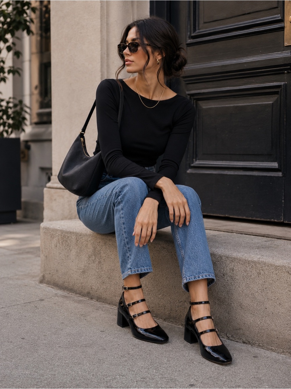 Tahari Black Patent Heels